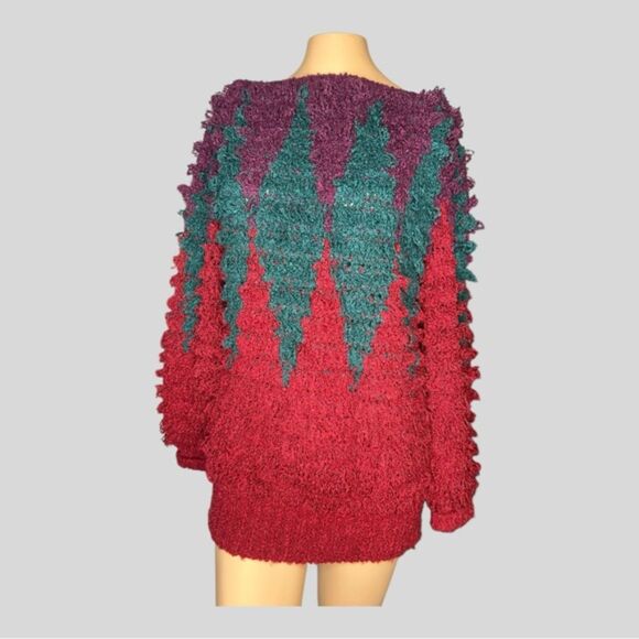 Vintage Clovis Ruffin Knit Textured Sweater – M
